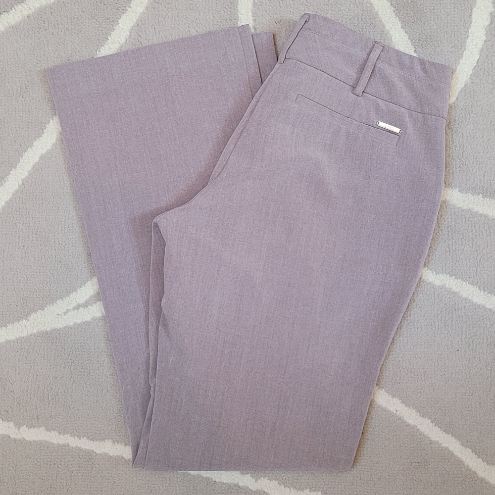 7th Ave NY&Co Pants Trousers Straight Leg Tan Sz Petite 4
